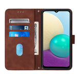 Custodia portafoglio in pelle con flip 3D per Samsung Galaxy A02s