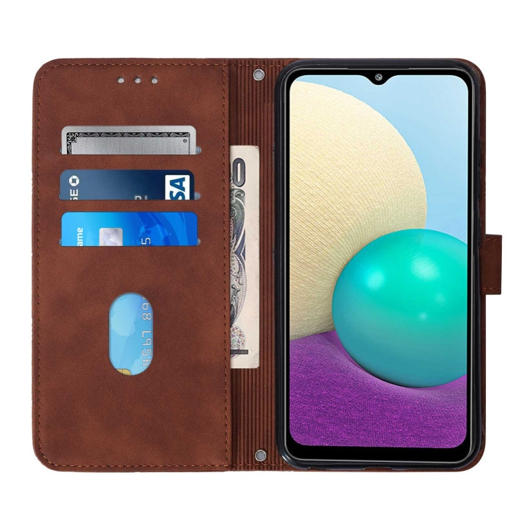 Custodia portafoglio in pelle con flip 3D per Samsung Galaxy A02s