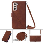 Custodia portafoglio in pelle con flip 3D per Samsung Galaxy S21