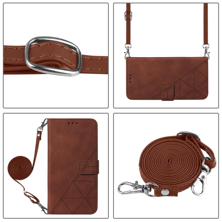 Custodia per cellulare in pelle con flip in rilievo 3D a tracolla, For Sony Xperia L4