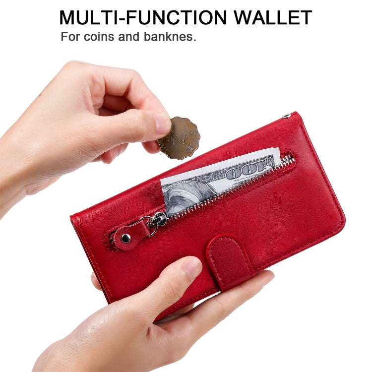 Custodia in pelle flip orizzontale con cerniera Fashion Calf Texture, For OPPO Find X5 Pro