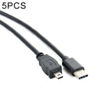 5 PCS 30cm Type-C / USB-C a Mini 8 Pin OTG Cavo dati per telefono per Nikon, Type-C to Mini 8 Pin For Nikon