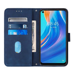 Custodia per cellulare in pelle con flip in rilievo 3D a tracolla, For Tecno Spark 7 Pro
