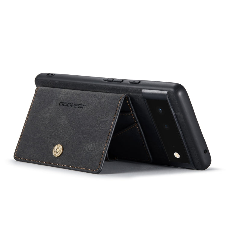 JEEHOOD Custodia per telefono a portafoglio staccabile magnetica retrò, For Google Pixel 7 5G, For Google Pixel 7 Pro 5G