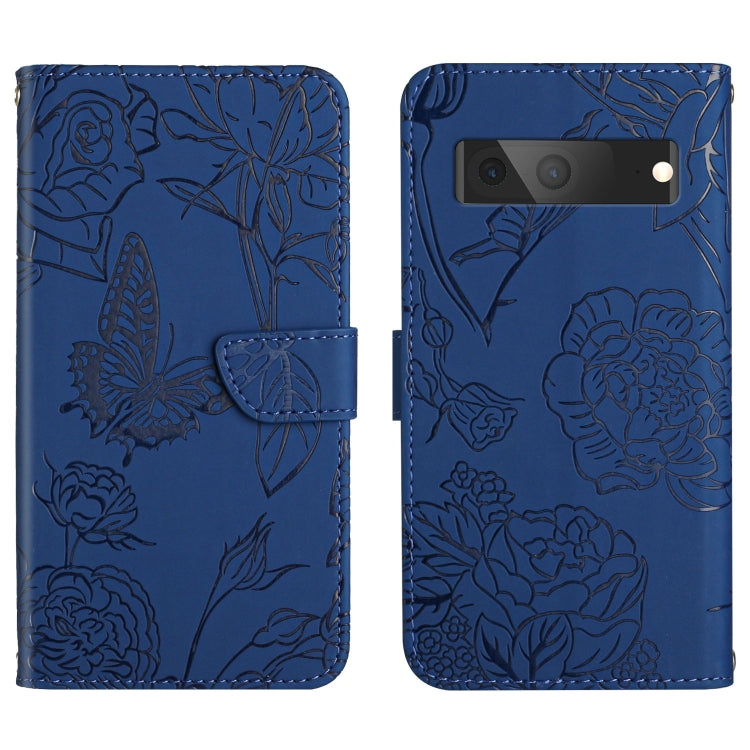 Custodia per cellulare in pelle goffrata con peonia a farfalla, For Google Pixel 6, For Google Pixel 6 Pro, For Google Pixel 6a, For Google Pixel 7 5G