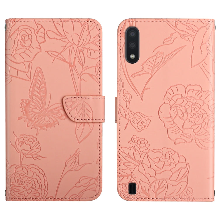 Custodia portafoglio in pelle goffrata per Samsung Galaxy A01