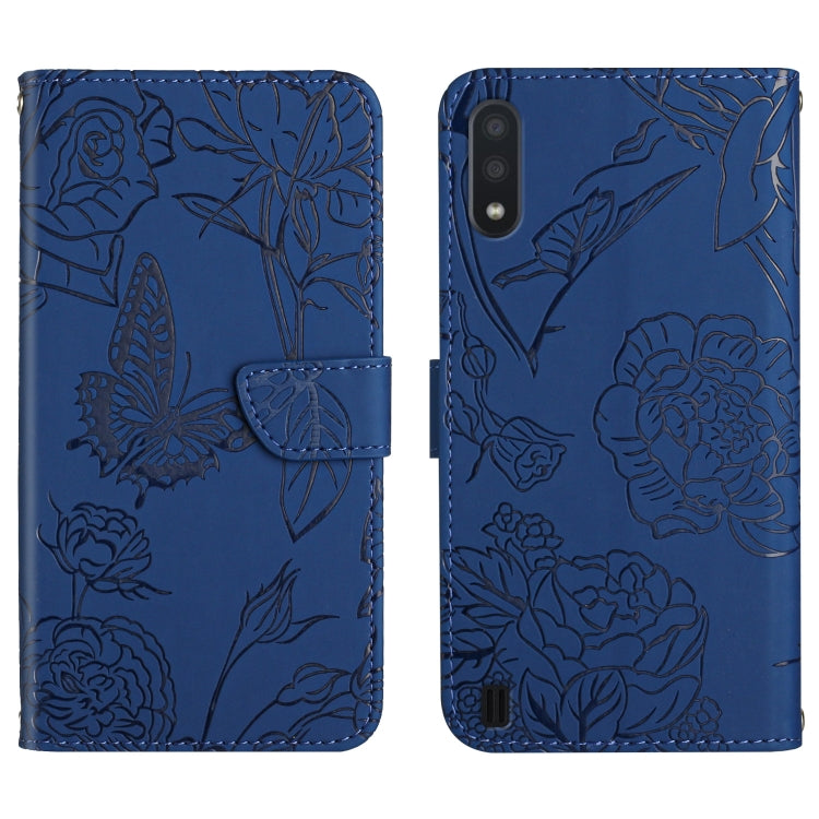 Custodia portafoglio in pelle goffrata per Samsung Galaxy A01