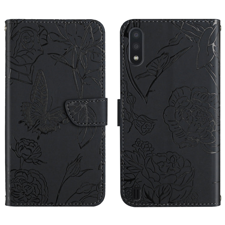 Custodia portafoglio in pelle goffrata per Samsung Galaxy A01
