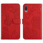 Custodia portafoglio in pelle goffrata per Samsung Galaxy A01