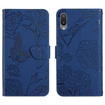 Custodia portafoglio in pelle goffrata per Samsung Galaxy A01