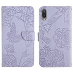 Custodia portafoglio in pelle goffrata per Samsung Galaxy A01