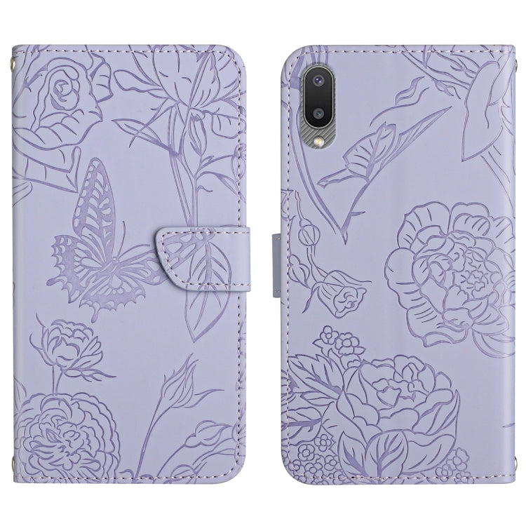 Custodia portafoglio in pelle goffrata per Samsung Galaxy A01