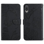 Custodia portafoglio in pelle goffrata per Samsung Galaxy A01