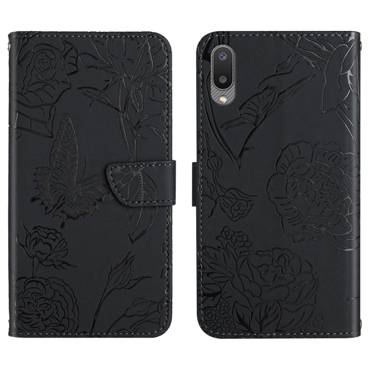 Custodia portafoglio in pelle goffrata per Samsung Galaxy A01