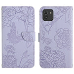 Custodia portafoglio in pelle goffrata per Samsung Galaxy A01