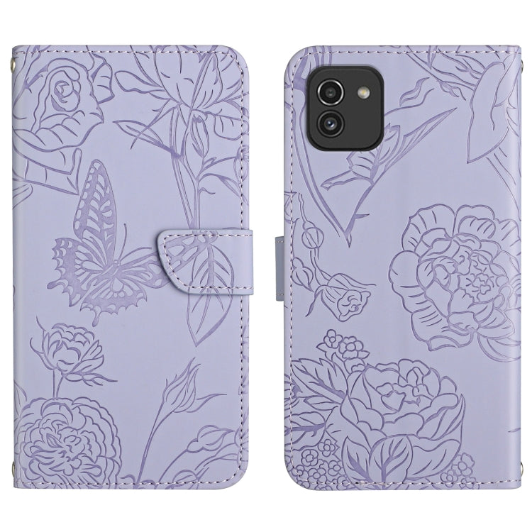 Custodia portafoglio in pelle goffrata per Samsung Galaxy A01