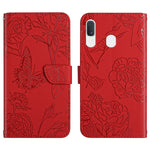 Custodia portafoglio in pelle goffrata per Samsung Galaxy A20/A30