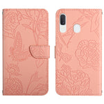 Custodia portafoglio in pelle goffrata per Samsung Galaxy A20/A30