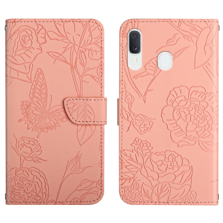 Custodia portafoglio in pelle goffrata per Samsung Galaxy A20/A30