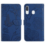 Custodia portafoglio in pelle goffrata per Samsung Galaxy A20/A30