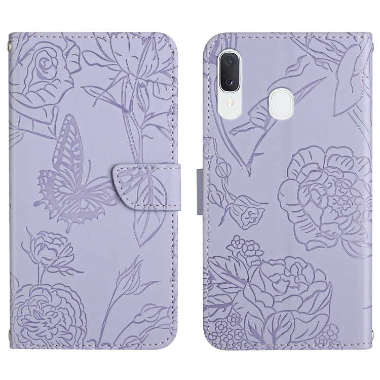 Custodia portafoglio in pelle goffrata per Samsung Galaxy A20/A30