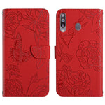 Custodia portafoglio in pelle goffrata per Samsung Galaxy A20/A30