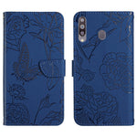Custodia portafoglio in pelle goffrata per Samsung Galaxy A20/A30