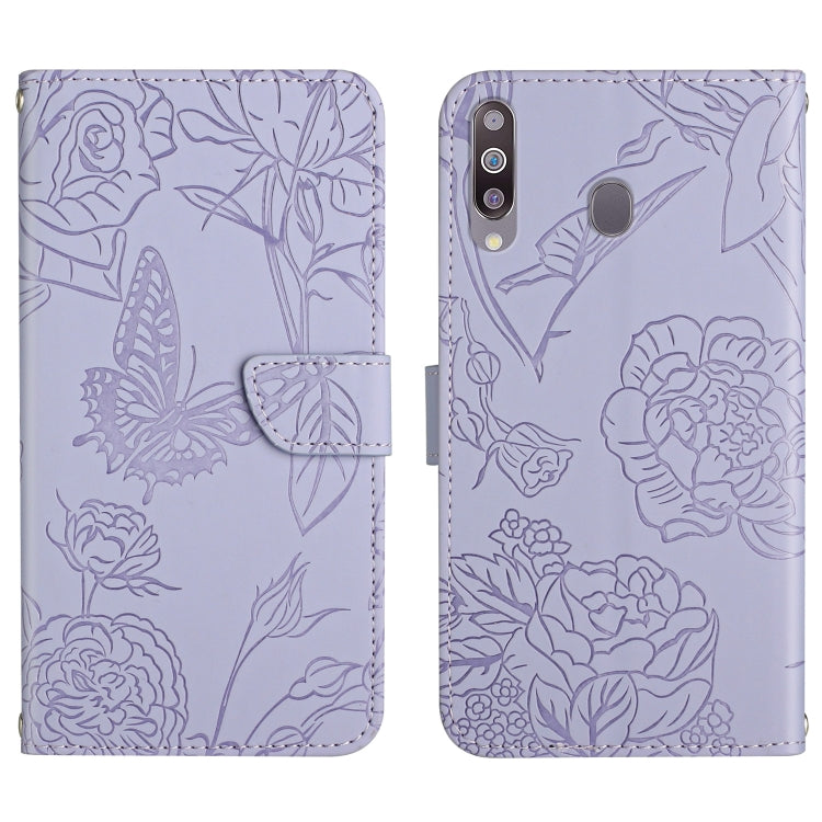Custodia portafoglio in pelle goffrata per Samsung Galaxy A20/A30