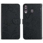 Custodia portafoglio in pelle goffrata per Samsung Galaxy A20/A30