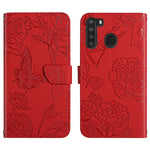 Custodia portafoglio in pelle goffrata per Samsung Galaxy A20/A30