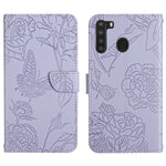 Custodia portafoglio in pelle goffrata per Samsung Galaxy A20/A30