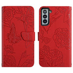 Custodia portafoglio in pelle goffrata per Samsung Galaxy S21 FE