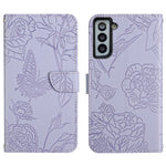 Custodia portafoglio in pelle goffrata per Samsung Galaxy S21 FE