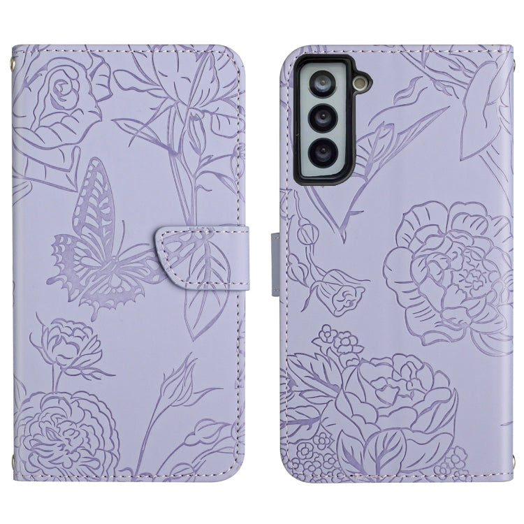 Custodia portafoglio in pelle goffrata per Samsung Galaxy S21 FE