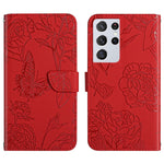 Custodia portafoglio in pelle goffrata per Samsung Galaxy S21 FE