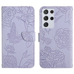 Custodia portafoglio in pelle goffrata per Samsung Galaxy S21 FE