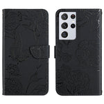 Custodia portafoglio in pelle goffrata per Samsung Galaxy S21 FE