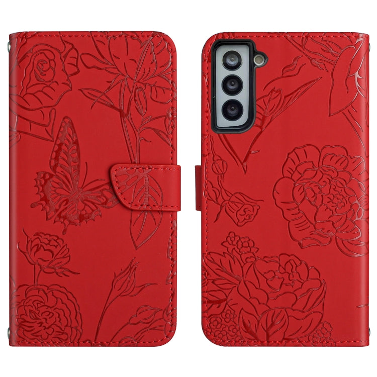 Custodia portafoglio in pelle goffrata per Samsung Galaxy S21 FE