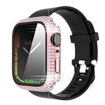 Cassa protettiva PC e vetro temperato per Apple Watch 45mm