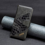 Custodia in pelle con texture coccodrillo in tinta, For Xiaomi Redmi Note 11 Pro International