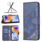 Custodia in pelle con texture coccodrillo in tinta, For Xiaomi Redmi Note 11 Pro International