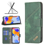 Custodia in pelle con texture coccodrillo in tinta, For Xiaomi Redmi Note 11 Pro International