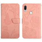 Custodia per cellulare in pelle goffrata con peonia a farfalla, For Xiaomi Redmi K40, For Xiaomi Redmi Note 7, For Xiaomi Redmi Note 8, For Xiaomi Redmi Note 8 Pro