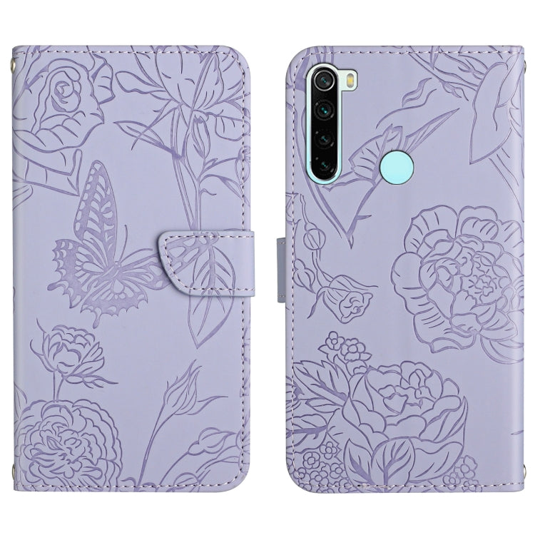 Custodia per cellulare in pelle goffrata con peonia a farfalla, For Xiaomi Redmi K40, For Xiaomi Redmi Note 7, For Xiaomi Redmi Note 8, For Xiaomi Redmi Note 8 Pro