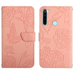 Custodia per cellulare in pelle goffrata con peonia a farfalla, For Xiaomi Redmi Note 8T, For Xiaomi Redmi Note 9 4G, For Xiaomi Redmi Note 9 5G, For Xiaomi Redmi Note 9 Pro