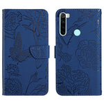 Custodia per cellulare in pelle goffrata con peonia a farfalla, For Xiaomi Redmi Note 8T, For Xiaomi Redmi Note 9 4G, For Xiaomi Redmi Note 9 5G, For Xiaomi Redmi Note 9 Pro