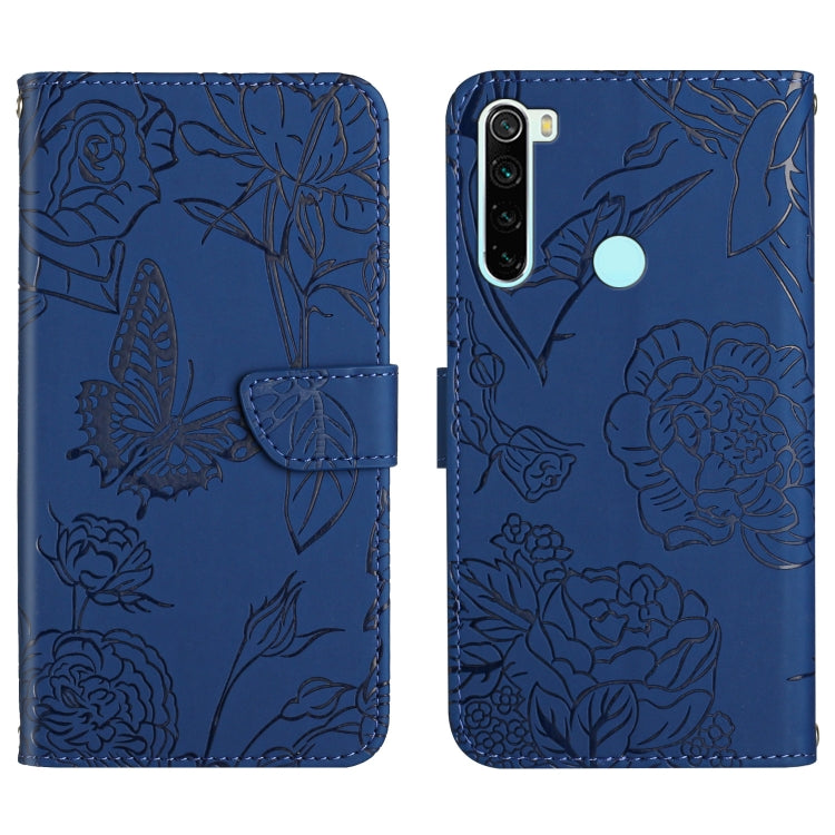 Custodia per cellulare in pelle goffrata con peonia a farfalla, For Xiaomi Redmi Note 8T, For Xiaomi Redmi Note 9 4G, For Xiaomi Redmi Note 9 5G, For Xiaomi Redmi Note 9 Pro