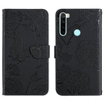 Custodia per cellulare in pelle goffrata con peonia a farfalla, For Xiaomi Redmi Note 8T, For Xiaomi Redmi Note 9 4G, For Xiaomi Redmi Note 9 5G, For Xiaomi Redmi Note 9 Pro
