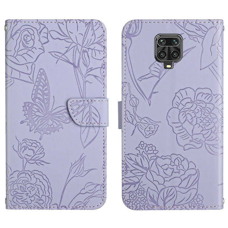 Custodia per cellulare in pelle goffrata con peonia a farfalla, For Xiaomi Redmi Note 8T, For Xiaomi Redmi Note 9 4G, For Xiaomi Redmi Note 9 5G, For Xiaomi Redmi Note 9 Pro