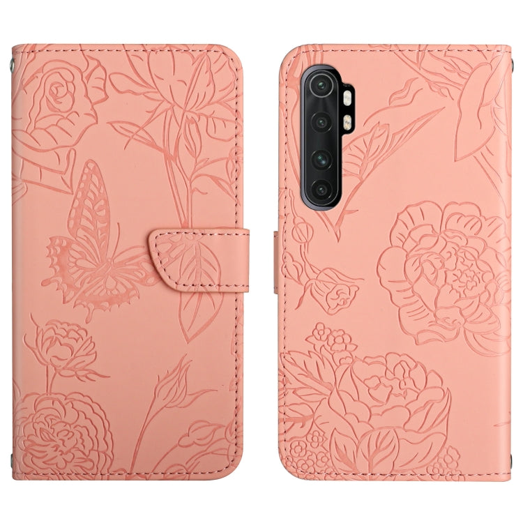 Custodia per cellulare in pelle goffrata con peonia a farfalla, For Xiaomi Mi Mix 4, For Xiaomi Mi Note 10 Lite, For Xiaomi Mi Note 10 / Note 10 Pro, For Xiaomi Poco M4 Pro 4G